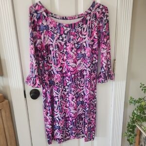 Lilly Pulitzer Pink and Blue Floral Tunic